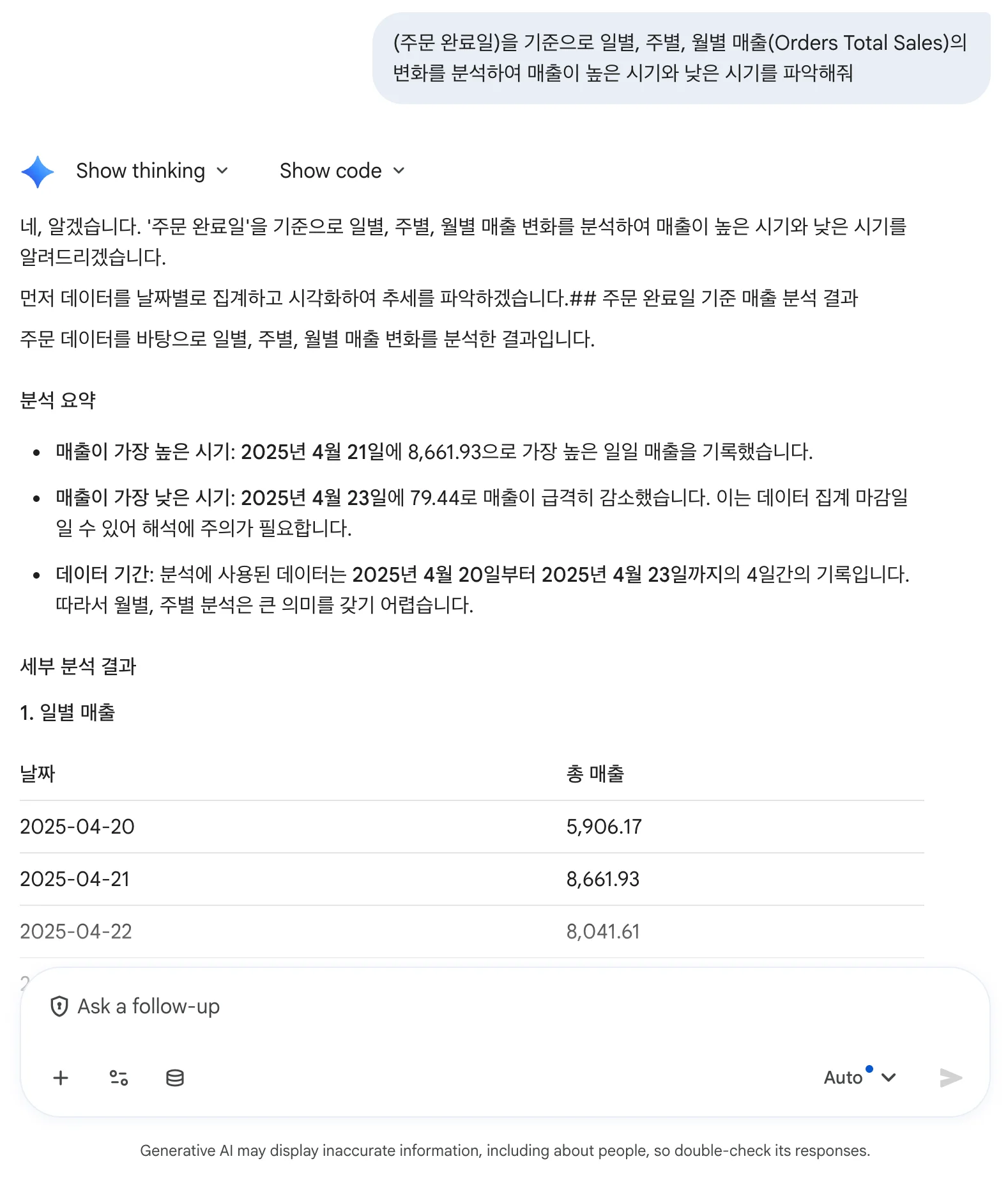 시계열 차트 생성